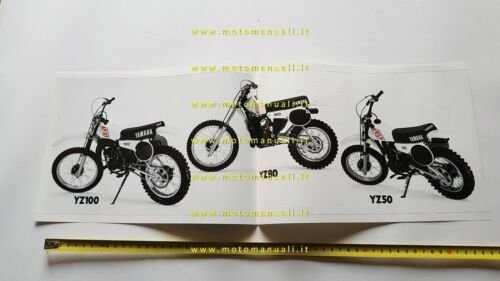 Yamaha modelli Cross YZ 50-80-100 1981 depliant English moto originale …