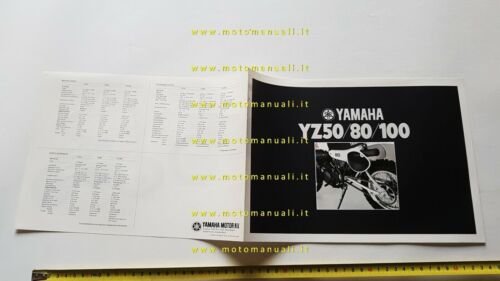 Yamaha modelli Cross YZ 50-80-100 1981 depliant English moto originale …
