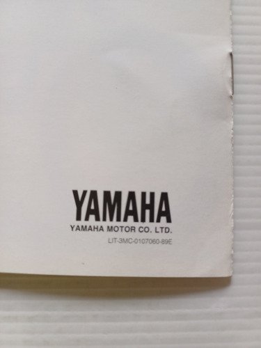 Yamaha modelli YZ - WR - TY 1989 depliant ITALIANO …