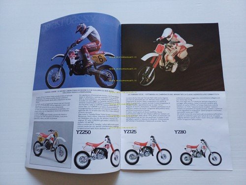 Yamaha Motocross modelli YZ 80 125 250 1987 depliant italiano …