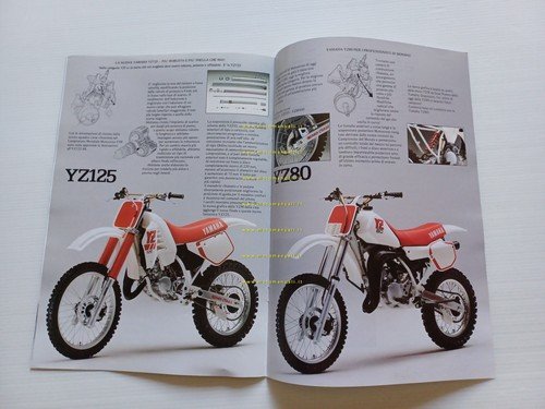 Yamaha Motocross modelli YZ 80 125 250 1987 depliant italiano …