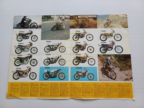 Yamaha News produzione modelli 1973 depliant originale italiano