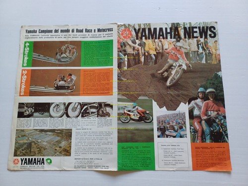Yamaha News produzione modelli 1973 depliant originale italiano