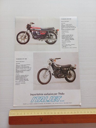 Yamaha produzione modelli 1976 depliant italiano originale