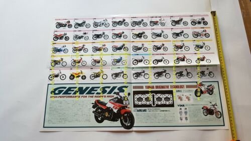 Yamaha produzione modelli 1985 depliant Giapponese Moto ORIGINALE brochure
