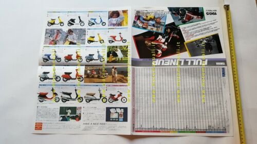 Yamaha produzione modelli 1985 depliant Giapponese Moto ORIGINALE brochure