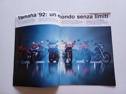 Yamaha produzione modelli 1992 depliant originale italiano