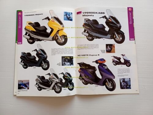 Yamaha produzione modelli 1999 depliant italiano originale