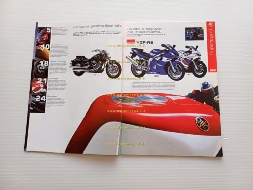 Yamaha produzione modelli 1999 depliant italiano originale