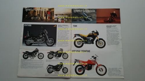 Yamaha produzione modelli moto 1989 depliant originale ITALIANO