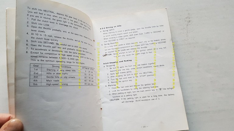 YAMAHA R5F 350 1972 manuale uso manutenzione originale INGLESE owner's …