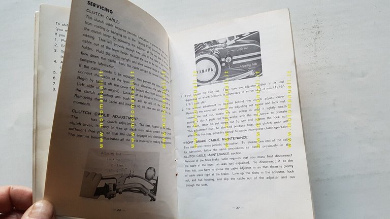 YAMAHA R5F 350 1972 manuale uso manutenzione originale INGLESE owner's …