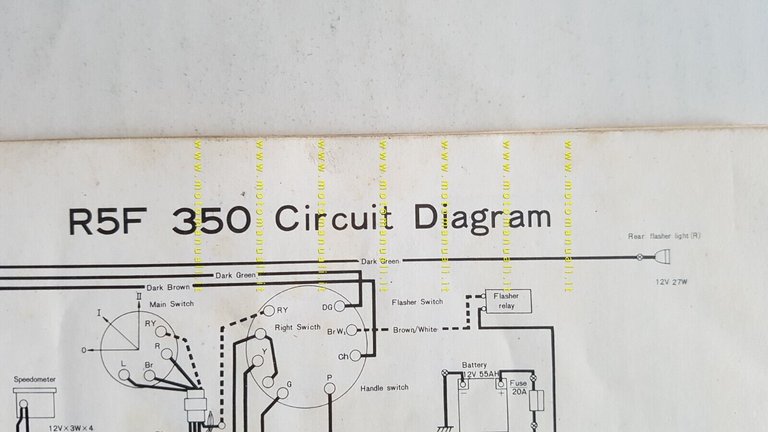 YAMAHA R5F 350 1972 manuale uso manutenzione originale INGLESE owner's …