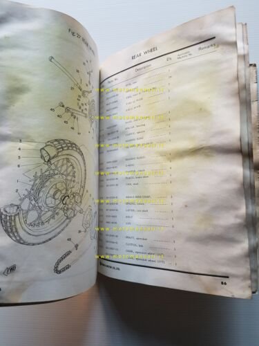 Yamaha RD 125 1973 catalogo ricambi originale spare parts catalogue