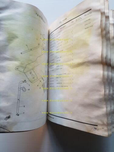 Yamaha RD 125 1973 catalogo ricambi originale spare parts catalogue