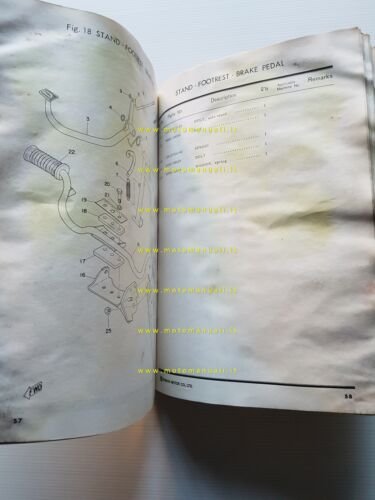 Yamaha RD 125 1973 catalogo ricambi originale spare parts catalogue