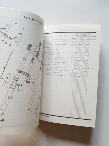 Yamaha RD 250 (1A2-1R9) - RD 400 (1A3) 1977 catalogo …