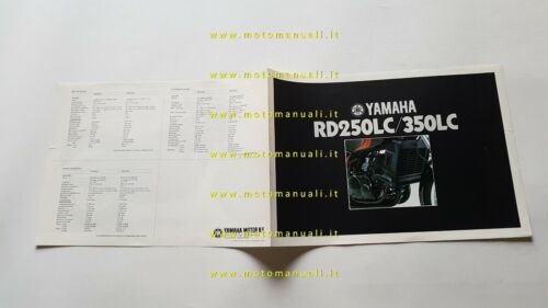 Yamaha RD 350 - 250 LC 1981 depliant MOTO originale …