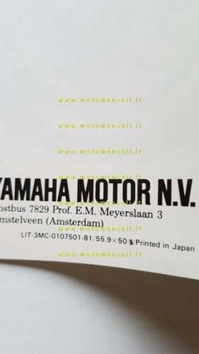 Yamaha RD 350 - 250 LC 1981 depliant MOTO originale …