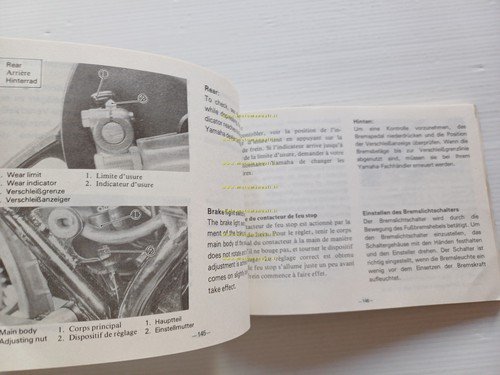 YAMAHA RD 350 - 250 LC 4L1 1981-82 manuale uso …