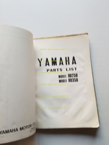 Yamaha RD 350 - RD 250 1972-73 catalogo ricambi originale …