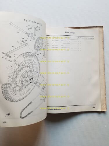 Yamaha RD 350 - RD 250 1972-73 catalogo ricambi originale …