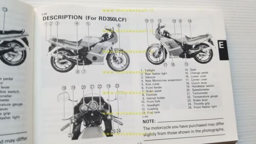 Yamaha RD 350 LC- RD 350 LCF 1UA 1986 manuale …