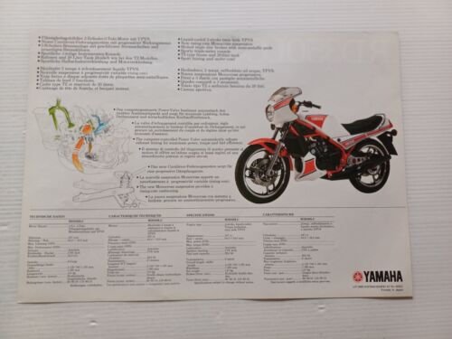 Yamaha RD 350 LC 1983 depliant MULTILINGUE originale