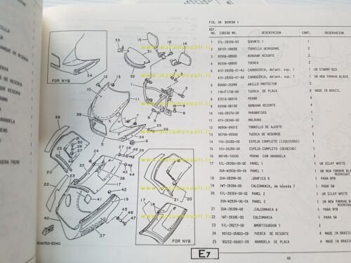 Yamaha RD 350 LC 2UA 1988 catalogo ricambi originale spare …