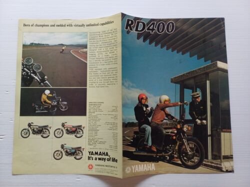 Yamaha RD 400 1976 depliant originale INGLESE