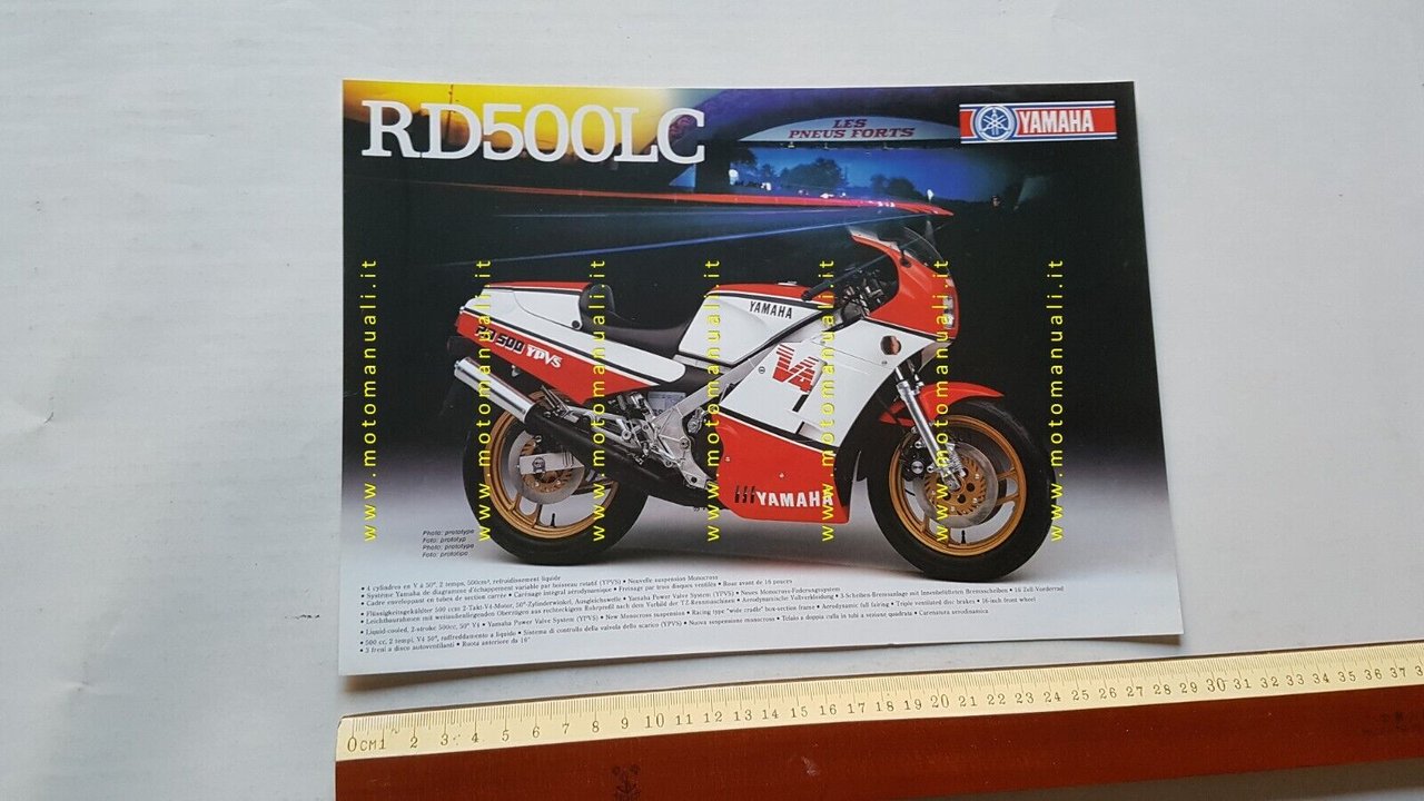 Yamaha RD 500 LC 1984 depliant originale genuine motorcycle brochure