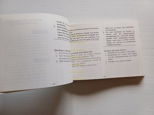 Yamaha RD 500 LC 47X 1984-85 manuale uso manutenzione libretto …