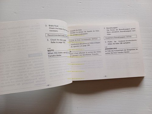 Yamaha RD 500 LC 47X 1984-85 manuale uso manutenzione libretto …