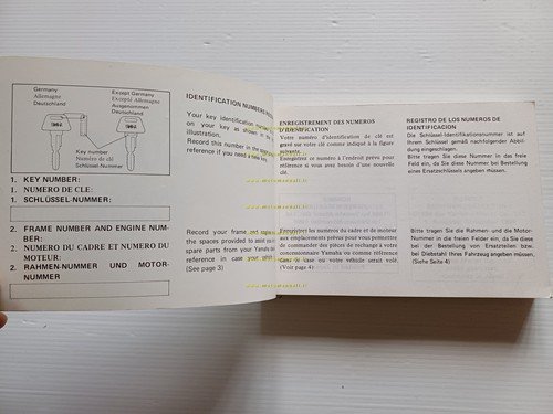 Yamaha RD 500 LC 47X 1984-85 manuale uso manutenzione libretto …