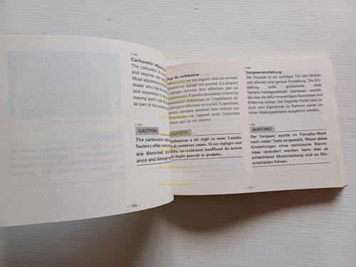 Yamaha RD 500 LC 47X 1984-85 manuale uso manutenzione libretto …