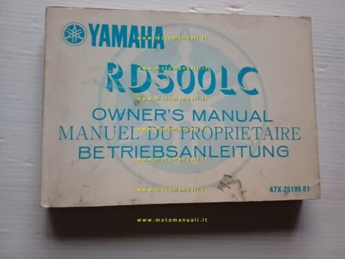 Yamaha RD 500 LC 47X 1986 manuale uso manutenzione libretto …