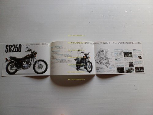 Yamaha SR 250 1980-81 depliant GIAPPONESE originale