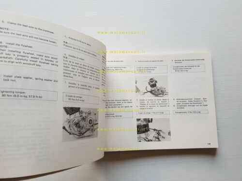 Yamaha SR 250 SE 3Y8 1980 manuale officina originale