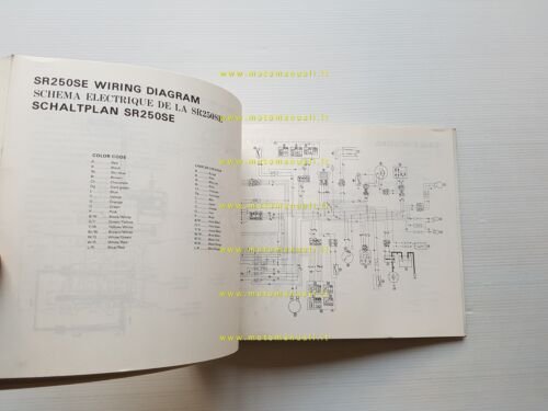 Yamaha SR 250 SE 3Y8 1980 manuale officina originale