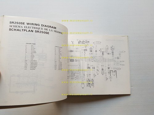 Yamaha SR 250 SE 3Y8 1980 manuale officina originale