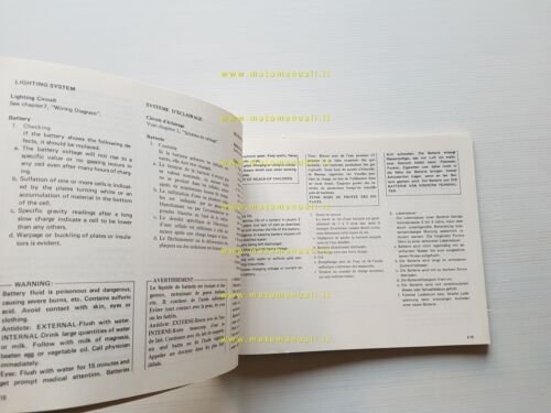 Yamaha SR 250 SE 3Y8 1980 manuale officina originale