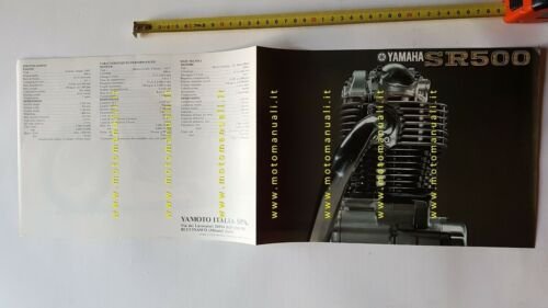 Yamaha SR 500 1978 depliant moto italiano originale motorcycle brochure