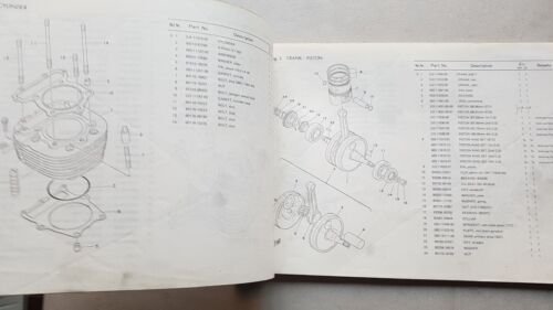 Yamaha SR 500 1979 catalogo ricambi originale spare parts catalogue