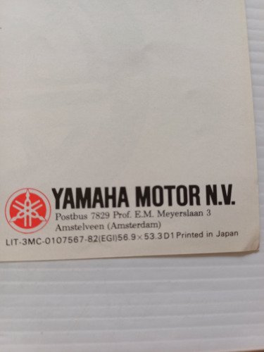 Yamaha SR 500 1982 depliant originale ITALIANO