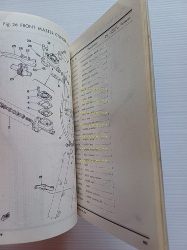 Yamaha SR 500 2J4 1978 catalogo ricambi originale