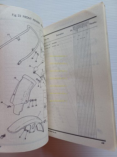 Yamaha SR 500 2J4 1978 catalogo ricambi originale