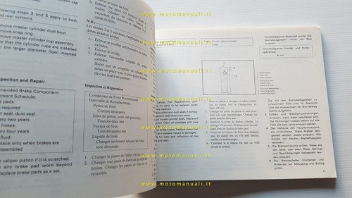 Yamaha SR 500 2J4 1978 manuale officina INGLESE originale