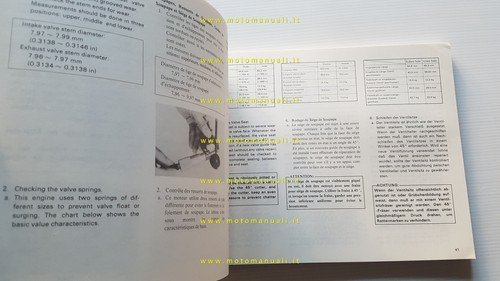 Yamaha SR 500 2J4 1978 manuale officina INGLESE originale