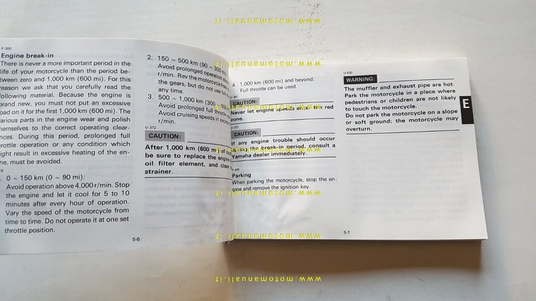 Yamaha SRX 600 1XL 1985 manuale uso manutenzione originale INGLESE …
