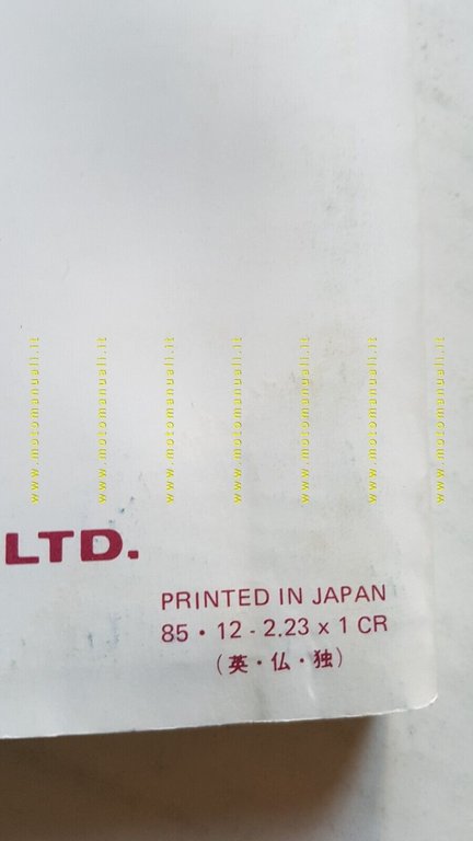 Yamaha SRX 600 1XL 1985 manuale uso manutenzione originale INGLESE …